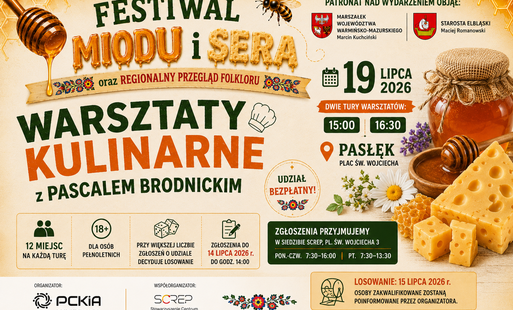 Zdjęcie do Zgłoś się na warsztaty kulinarne z Pascalem Brodnickim podczas Festiwalu Miodu i Sera!