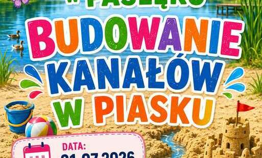 Zdjęcie do Budowanie kanał&oacute;w w piasku nad jeziorkiem