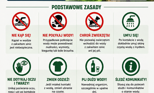 Zdjęcie do Sinice w wodzie &ndash; kąpielisko czasowo zamknięte